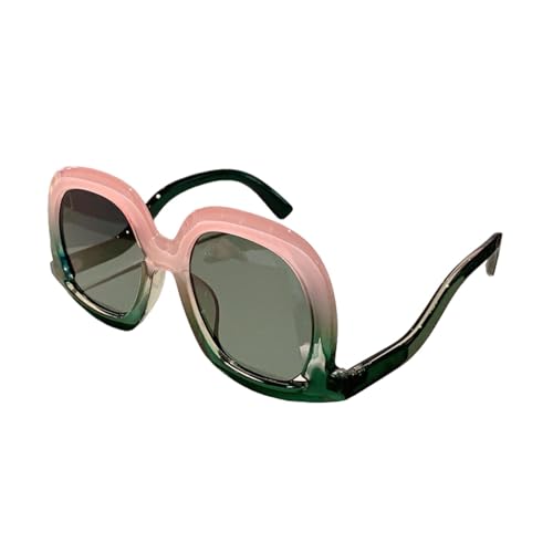 TOIPASTN Sonnenbrille Damen Mode Vintage Sonnenbrille Punk Luxus UV400 (Rosa Grün Grün) von TOIPASTN