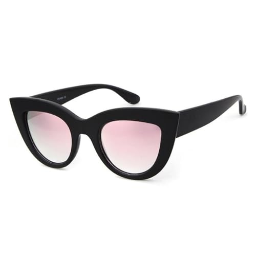 TOIPASTN Sonnenbrille Damen Sonnenbrillen UV400 Schutzbrillen (C5 schwarz pink) von TOIPASTN