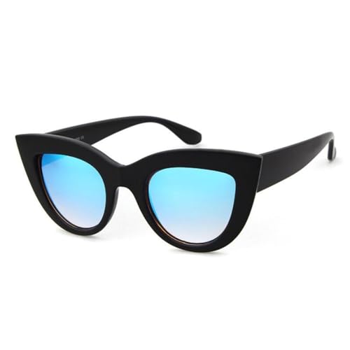 TOIPASTN Sonnenbrille Damen Sonnenbrillen UV400 Schutzbrillen (C7 schwarz blau) von TOIPASTN