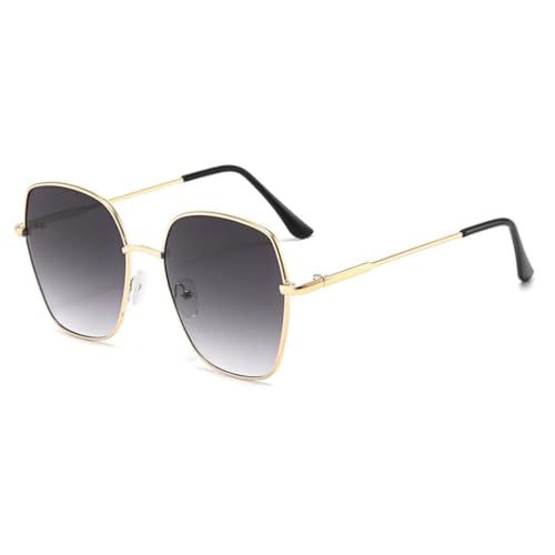 TOIPASTN Sonnenbrille Damen Vintage Transparent Gradient UV400 (Farbverlauf Grau) von TOIPASTN