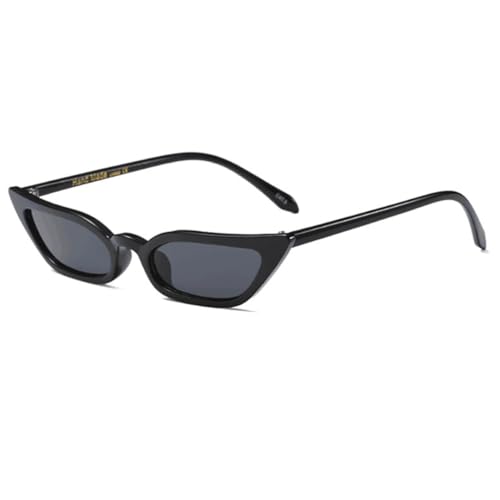 TOIPASTN Sonnenbrille Herren Damen Cat Eye Sonnenbrille UV400 (YF310 Schwarz Grau) von TOIPASTN