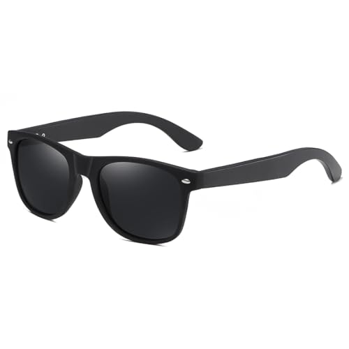 TOIPASTN Sonnenbrille PC-Rahmen Polarisierter Spiegel Mode (schwarz) von TOIPASTN