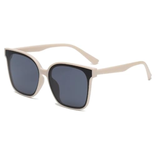 TOIPASTN Sonnenbrille für Damen, Übergröße, Vintage, Outdoor, Sport, UV400, Beige Grau, Einheitsgröße TOIPASTN Sonnenbrille für Damen, Übergröße, Vintage, Outdoor, Sport, UV400, Beige Grau, Einheitsgröße von TOIPASTN