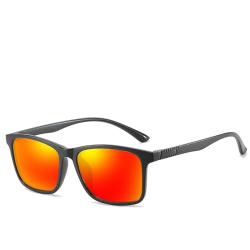 TOIPASTN Sonnenbrille für Herren, TR-Rahmen, polarisierte Sonnenbrille, UV400, rot, Einheitsgröße TOIPASTN Sonnenbrille für Herren, TR-Rahmen, polarisierte Sonnenbrille, UV400, rot, Einheitsgröße von TOIPASTN