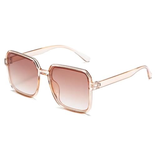 TOIPASTN Sonnenbrille mit großem Rahmen für Damen im Vintage-Stil (braun) von TOIPASTN