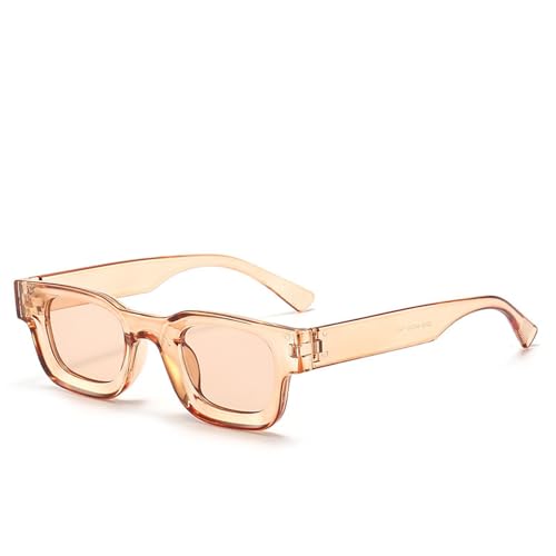 TOIPASTN Sonnenbrille mit kleinem Rahmen, Herren und Damen, Vintage-Sonnenbrille, UV400 (braun) von TOIPASTN
