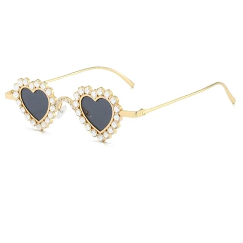 TOIPASTN Sonnenbrillen Damen Mode Metallrahmen Farbverlauf (Gold-Schwarz) von TOIPASTN