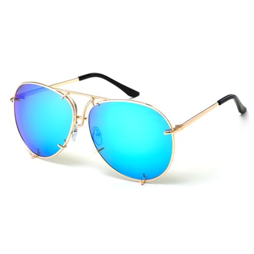 TOIPASTN Sonnenbrillen Herren Damen (YF90 Gold Blau) von TOIPASTN