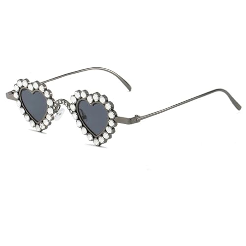 TOIPASTN Sonnenbrillen für Damen, modisch, Metallrahmen, Farbverlauf (Gun-Black) von TOIPASTN