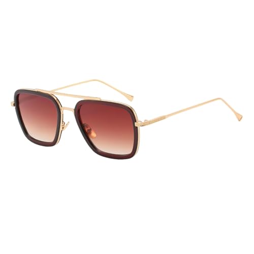 TOIPASTN Steampun-Sonnenbrille für Herren und Damen, Golden Double Brown, Einheitsgröße TOIPASTN Steampun-Sonnenbrille für Herren und Damen, Golden Double Brown, Einheitsgröße von TOIPASTN