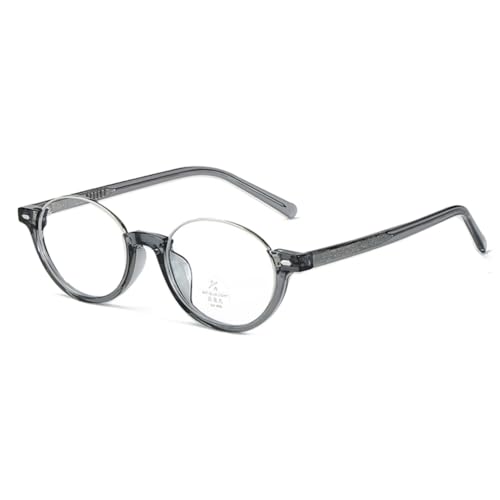 TOIPASTN TR90 Blaulicht-Brille mit Metallrahmen im Retro-Stil für Damen und Herren, Grau mit Transparent, Einheitsgröße TOIPASTN TR90 Blaulicht-Brille mit Metallrahmen im Retro-Stil für Damen und Herren, Grau mit Transparent, Einheitsgröße von TOIPASTN