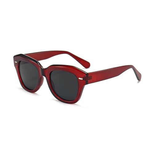 TOIPASTN Übergroße Sonnenbrille Damen Vintage Luxus Sonnenbrille UV400 (rot schwarz) von TOIPASTN