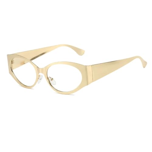 TOIPASTN Vintage Cat Eye Sonnenbrille Damen Herren Sonnenbrille UV400 (Gold) von TOIPASTN