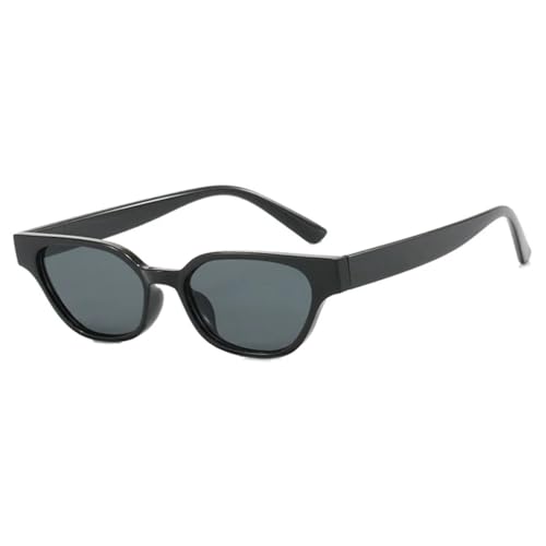 TOIPASTN Vintage Cat Eye Sonnenbrille Damenmode Punk Luxus UV400 (Schwarz-Grau) von TOIPASTN