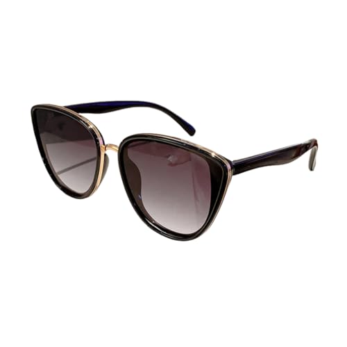 TOIPASTN Vintage Cat Eye Sonnenbrille Damenmode UV400 (Schwarz-Grau) von TOIPASTN