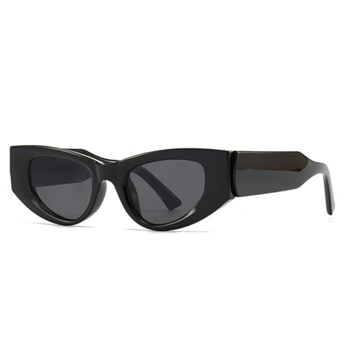TOIPASTN Vintage Damen Luxus Cat Eye Sonnenbrille Herrenmode UV400 (Schwarz Grau) von TOIPASTN