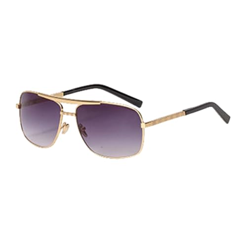 TOIPASTN Vintage Herren Sonnenbrille Luxus UV400 (Gold Schwarz) von TOIPASTN