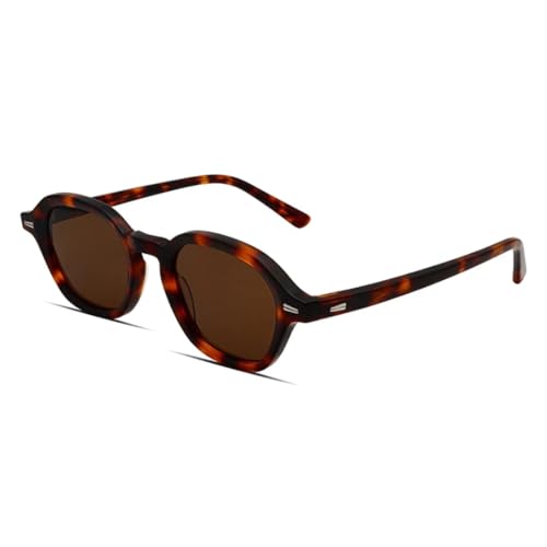 TOIPASTN Vintage Luxus-Sonnenbrille UV400 Runde Acetat-Sonnenbrille (Col. C2) von TOIPASTN