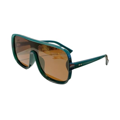 TOIPASTN Vintage One Piece Sonnenbrille Damen Herren Luxus Punk, green tea, Einheitsgröße von TOIPASTN