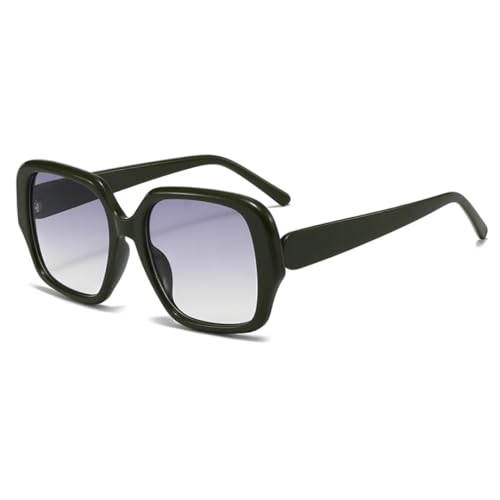 TOIPASTN Vintage Oversized Sonnenbrille Damen Herren Großer Rahmen Luxus Farbverlauf (MN5754-C5) von TOIPASTN
