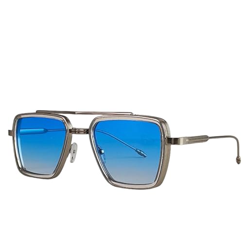 TOIPASTN Vintage Punk Sonnenbrille Herren Luxus UV400 Sonnenbrille, C4gradientblue, Einheitsgröße TOIPASTN Vintage Punk Sonnenbrille Herren Luxus UV400 Sonnenbrille, C4gradientblue, Einheitsgröße von TOIPASTN