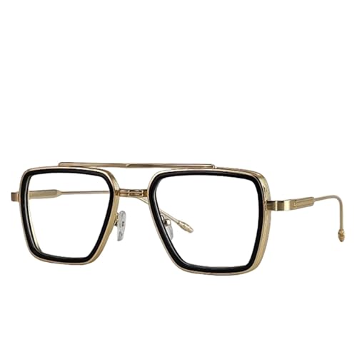 TOIPASTN Vintage Punk Sonnenbrille Herren Luxus UV400 Sonnenbrille, C8goldwhite, Einheitsgröße TOIPASTN Vintage Punk Sonnenbrille Herren Luxus UV400 Sonnenbrille, C8goldwhite, Einheitsgröße von TOIPASTN