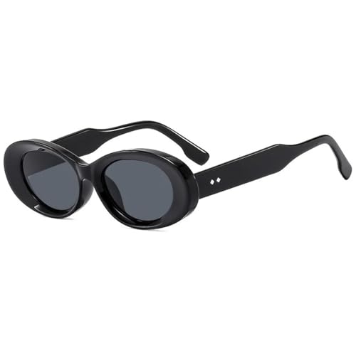 TOIPASTN Vintage Runde Sonnenbrille Damen Sonnenbrille (schwarz grau) von TOIPASTN