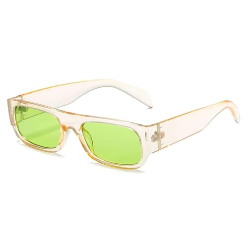 TOIPASTN Vintage Sonnenbrille Damen Fashion Shades Herren Punk UV400 (C8Hellbraun-Grün) von TOIPASTN