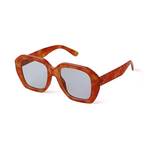 TOIPASTN Vintage Sonnenbrille Damen Rahmen Klare Sonnenbrille (C4) von TOIPASTN