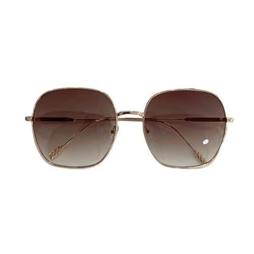 TOIPASTN Vintage Sonnenbrille Damenmode Steampunk Metall UV400 (Gold-Braun) von TOIPASTN