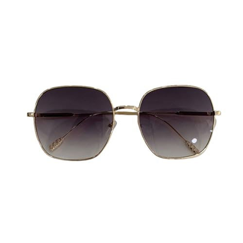 TOIPASTN Vintage Sonnenbrille Damenmode Steampunk Metall UV400 (Gold-Grau) von TOIPASTN