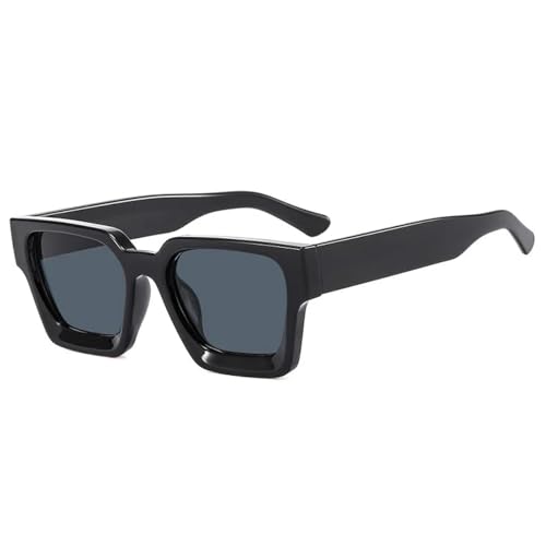 TOIPASTN Vintage Sonnenbrille für Damen und Herren mit UV400 Schutz (Schwarz und Grau) von TOIPASTN