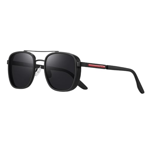 TOIPASTN Vollrand-Sonnenbrille mit polarisierten Gläsern für Herren, Tr90 (C1 schwarz) von TOIPASTN