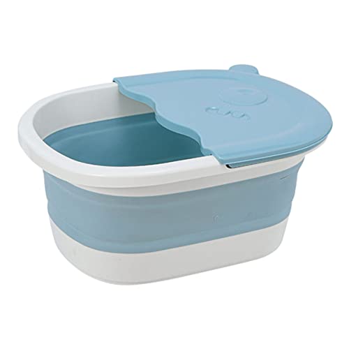 TOKIDNY Klappbares Fußwaschbecken Für Kinder Faltbare Fußbadewanne Mit Massagefunktion Blau Platzsparend Für Fußpflege Und Entspannung Zu Hause von TOKIDNY