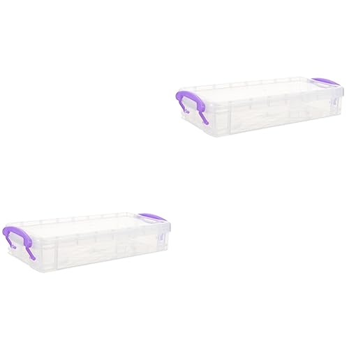 TOKIDNY 2 Stück Box Mattiertes Federmäppchen Große Kapazität Bleistiftbox Für Schule Büro Stifthalter Organizer Aus Kunststoff Make-up-Pinsel-etui von TOKIDNY