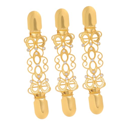 TOKIDNY 3 STÜCKE Teiliges Strickjacken Clips Robustem mit Funkelnden Kragenverschluss Clips für Pullover und Schals Vielseitiges Damen Schmuck Accessoire für Festliche Anlässe von TOKIDNY
