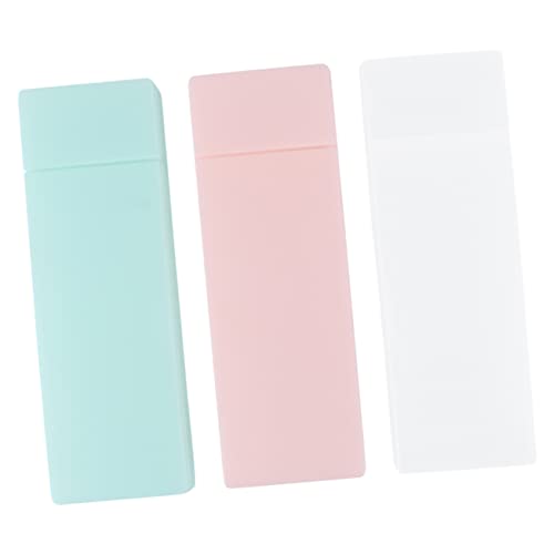 TOKIDNY 3stücke Teiliges Halbdurchsichtiger Praktischer Kunststoff-federmäppchen Für Schüler Multifunktional Weiß Grün Für Schreibwaren Und Schülerbedarf von TOKIDNY