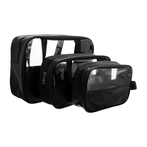 TOKIDNY 3stücke Teiliges Transparentes Kosmetikset Großes Wasserdichtes Toilettenorganizer Mit Praktischem Tragegriff Für Reisen Und Zuhause Für Frauen Und Mädchen von TOKIDNY