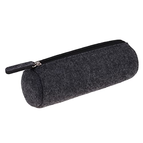 TOKIDNY 4stücke Teiliges Stifteetui Mit Reißverschluss Filz Organizer Für Schreibwaren Kosmetiktasche Schminktasche Practical and Dunkelgrau von TOKIDNY