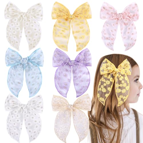 TOKUFAGU Haarschleifen für Mädchen, große Krokodilklemmen, neutral, handgefertigt, Haarschmuck für kleine Mädchen, Kleinkinder, Kinder, Teenager, 7 Stück TOKUFAGU Haarschleifen für Mädchen, große Krokodilklemmen, neutral, handgefertigt, Haarschmuck für kleine Mädchen, Kleinkinder, Kinder, Teenager, 7 Stück von TOKUFAGU