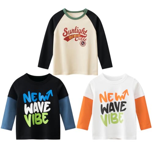 Jungen Langarmshirt T Shirt Sweatshirt Bedrucktes Baumwolle Oberteil Frühling Herbst 1-7 Jahre 3er Pack Langarm Tshirt Kinder Baumwoll Jungen Tshirt Dinosaurier 92 Jungen Langarmshirt T Shirt Sweatshirt Bedrucktes Baumwolle Oberteil Frühling Herbst 1-7 Jahre 3er Pack Langarm Tshirt Kinder Baumwoll Jungen Tshirt Dinosaurier 92 von TOKYMOON