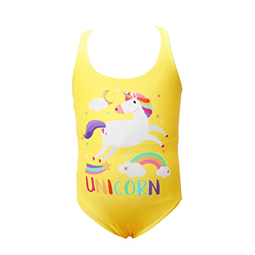 Kinder Badeanzug Mädchen Einteiliger Badeanzug Rüschen Hawaiian Badeanzug Sommer Schwimmen Sport Bademode Beach Badeanzug ne Piece Schwimmanzug Badebekleidung Gelb 1 104 von TOKYMOON
