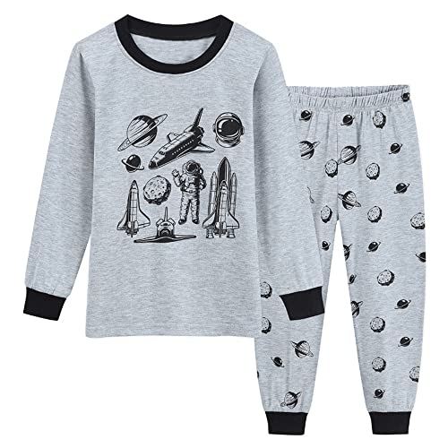 Schlafanzug Jungen Lang Pyjama Dinosaurier Zweiteiliger Schlafanzüge Kinder Baumwolle Nachtwäsche für Baby Jungen Schlafanzug Dinosaurier Langarm Zweiteilig Pyjama Set Dunkelblauer Dinosaurier 104 von TOKYMOON