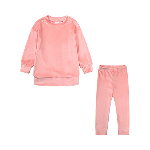 TOKYMOON 2er Kinder Jogginganzug Mädchen Sweatshirt Hosen Set Kleidung für Kinder Mädchen Trainingsanzug Jogginganzug Sport Set Bekleidungsset Sportanzug Kinder Trainingsanzug Set von TOKYMOON