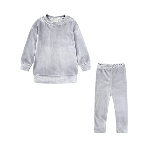 TOKYMOON 2er Kinder Jogginganzug Mädchen Sweatshirt Hosen Set Kleidung für Kinder Mädchen Trainingsanzug Jogginganzug Sport Set Bekleidungsset Sportanzug Kinder Trainingsanzug Set von TOKYMOON