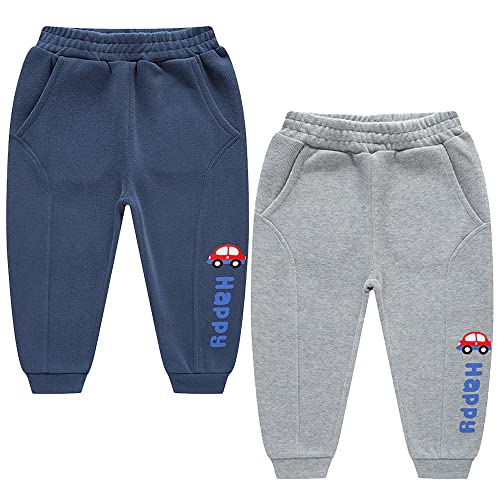 TOKYMOON 2er Pack Kinder Junge Sweathose Kids Karikatur Drucken Sporthose Jogger Pants Hose Babyhose Warm Jogginghose Jungen Mädchen Jogginghose Baumwolle Kinder Sweathose Grau 110 von TOKYMOON