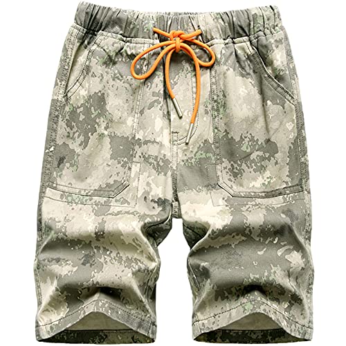 TOKYMOON Jungen Shorts Jungen Kurze Hosen Kinder Cargo Shorts Sommer Shorts Jungen Camouflage Shorts Kinder Sommer Kurze Hosen Military Army Print Sport Camo Cargo Freizeithose Camouflage 134-140 von TOKYMOON