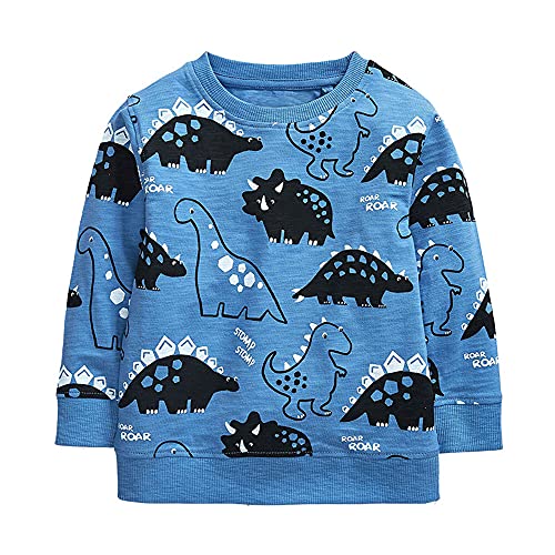 TOKYMOON Jungen Sweatshirt Pullover Baumwolle T-Shirt Kinder Langarmshirts Dinosaurier Kinder Sweatshirt Weihnachtspullover Warme Top Sweat Streetwear Oberbekleidung Elefant 134 von TOKYMOON