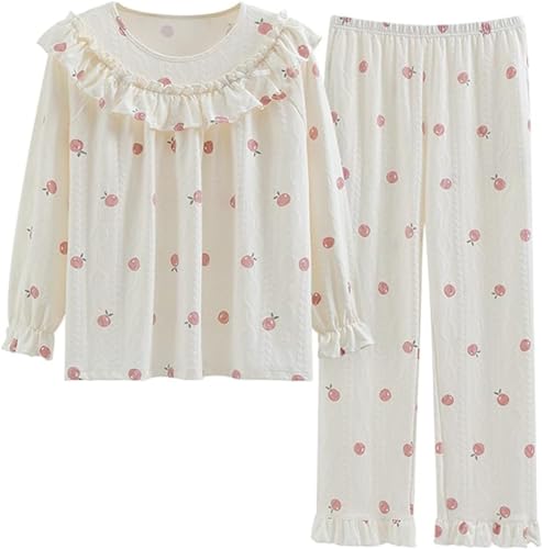 TOKYMOON Mädchen Schlafanzug Set Baumwolle Langarm Zweiteiliger Schlafanzüge Kinder Nachtwäsche T-Shirt und Hose Pyjama Set warme Teenager Mädchen Nightwear Set Loungewear Pyjama A Pyjama A von TOKYMOON