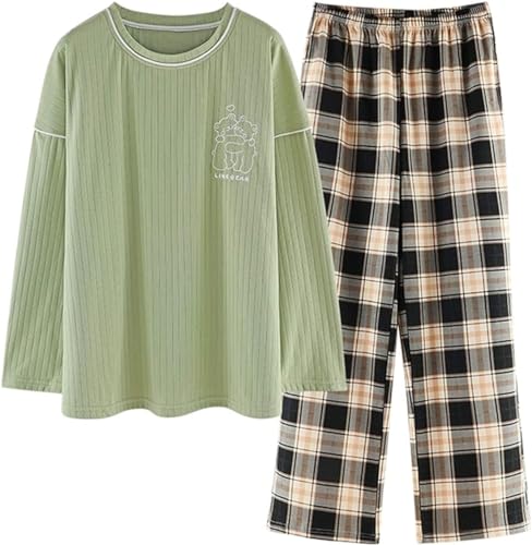 TOKYMOON Mädchen Schlafanzug Set Baumwolle Langarm Zweiteiliger Schlafanzüge Kinder Nachtwäsche T-Shirt und Hose Pyjama Set warme Teenager Mädchen Nightwear Set Loungewear Pyjama S Pyjama S von TOKYMOON